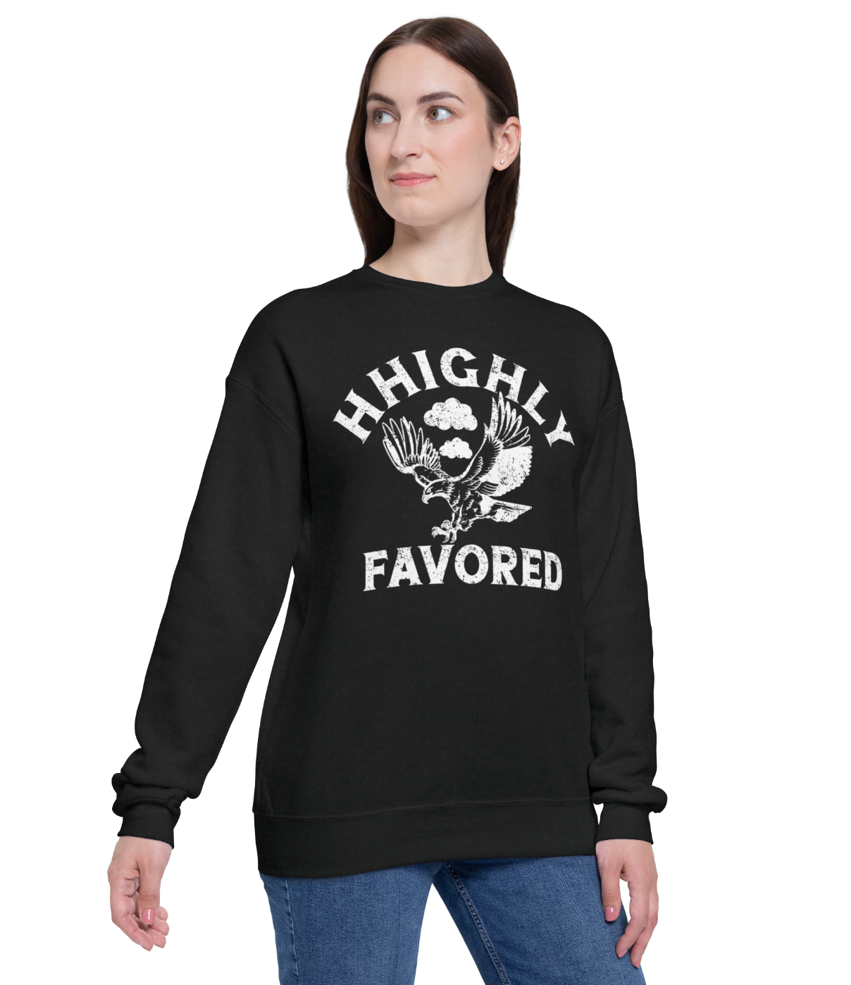 "HHighly Favored" Black Sweatshirt