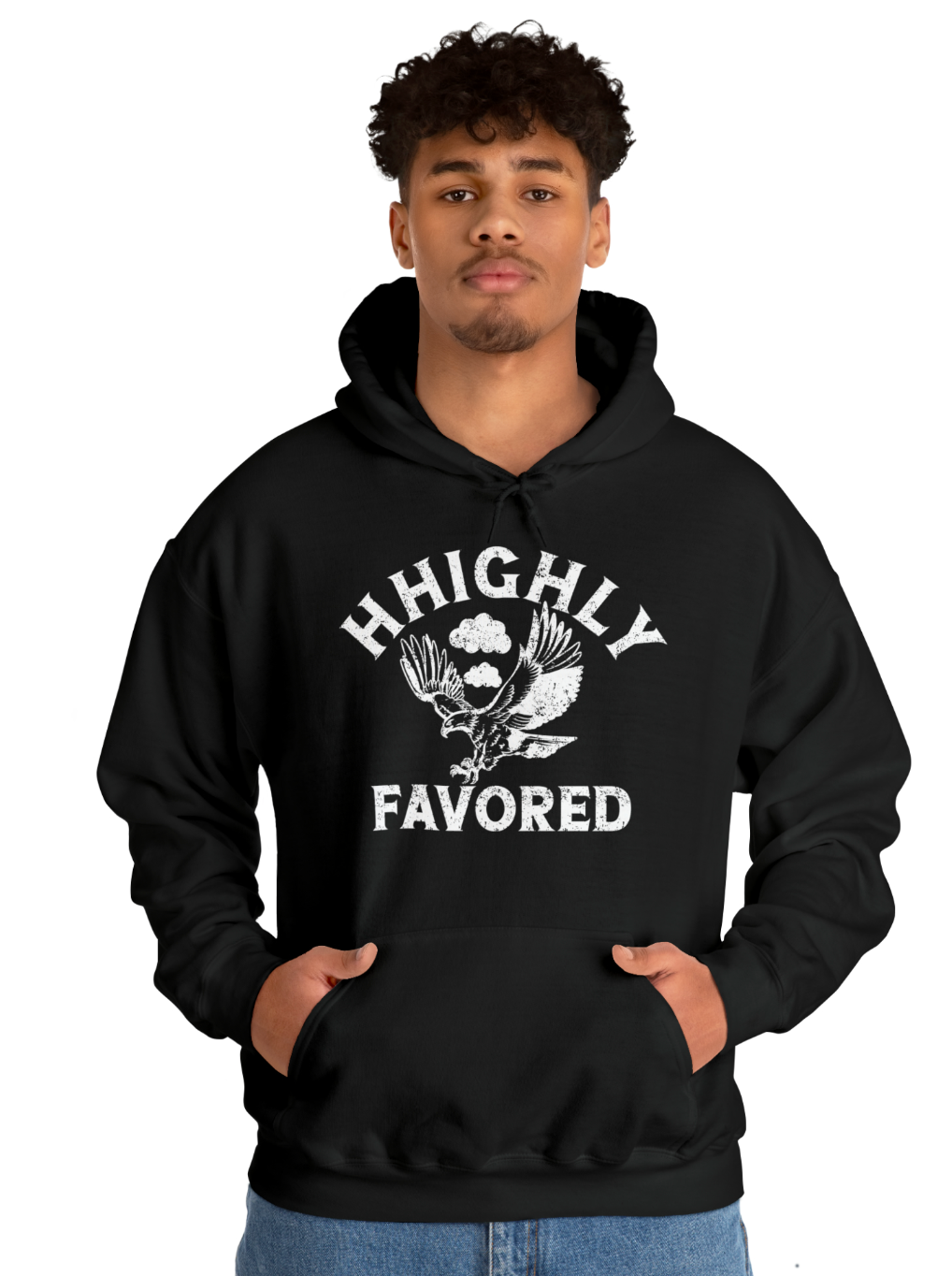 "HHighly Favored" Black Hoodie