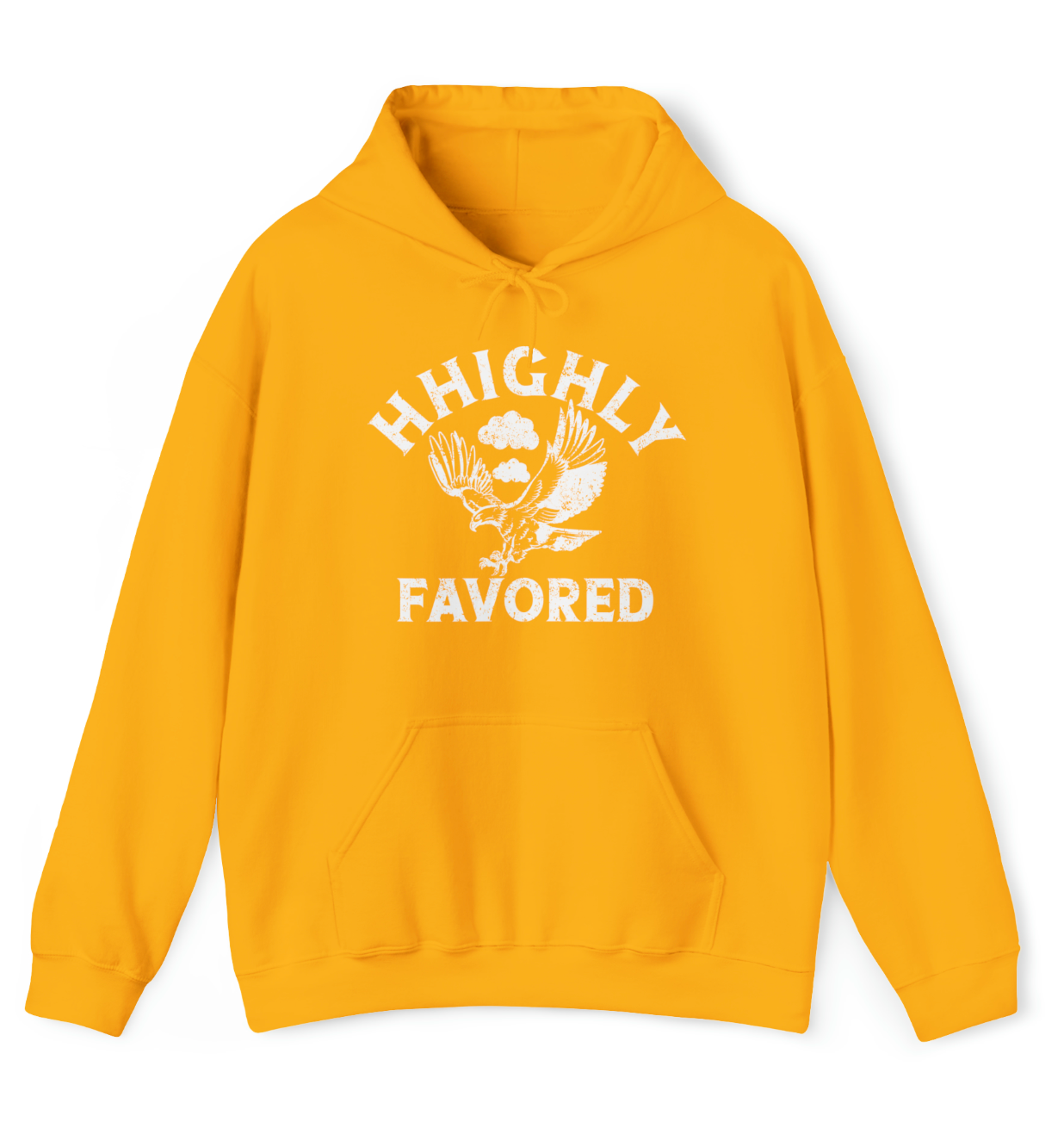 HHighly Favored Yellow Hoodie