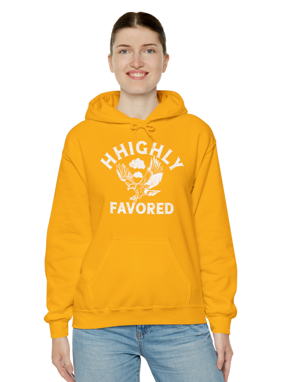 "HHighly Favored" Yellow Hoodie