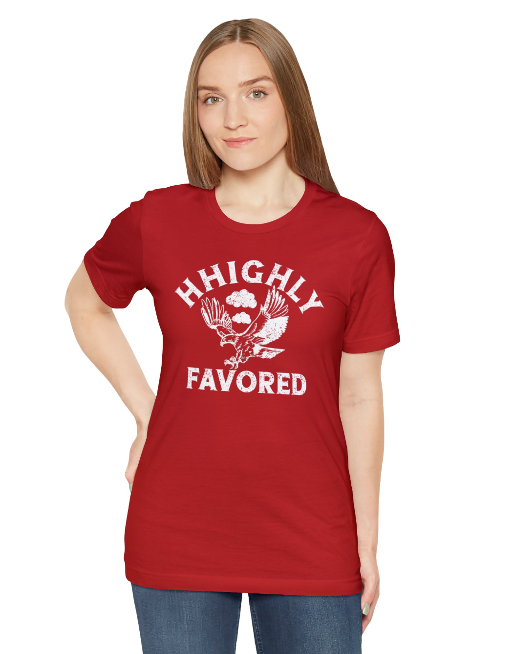"HHighly Favored" Red T-Shirt