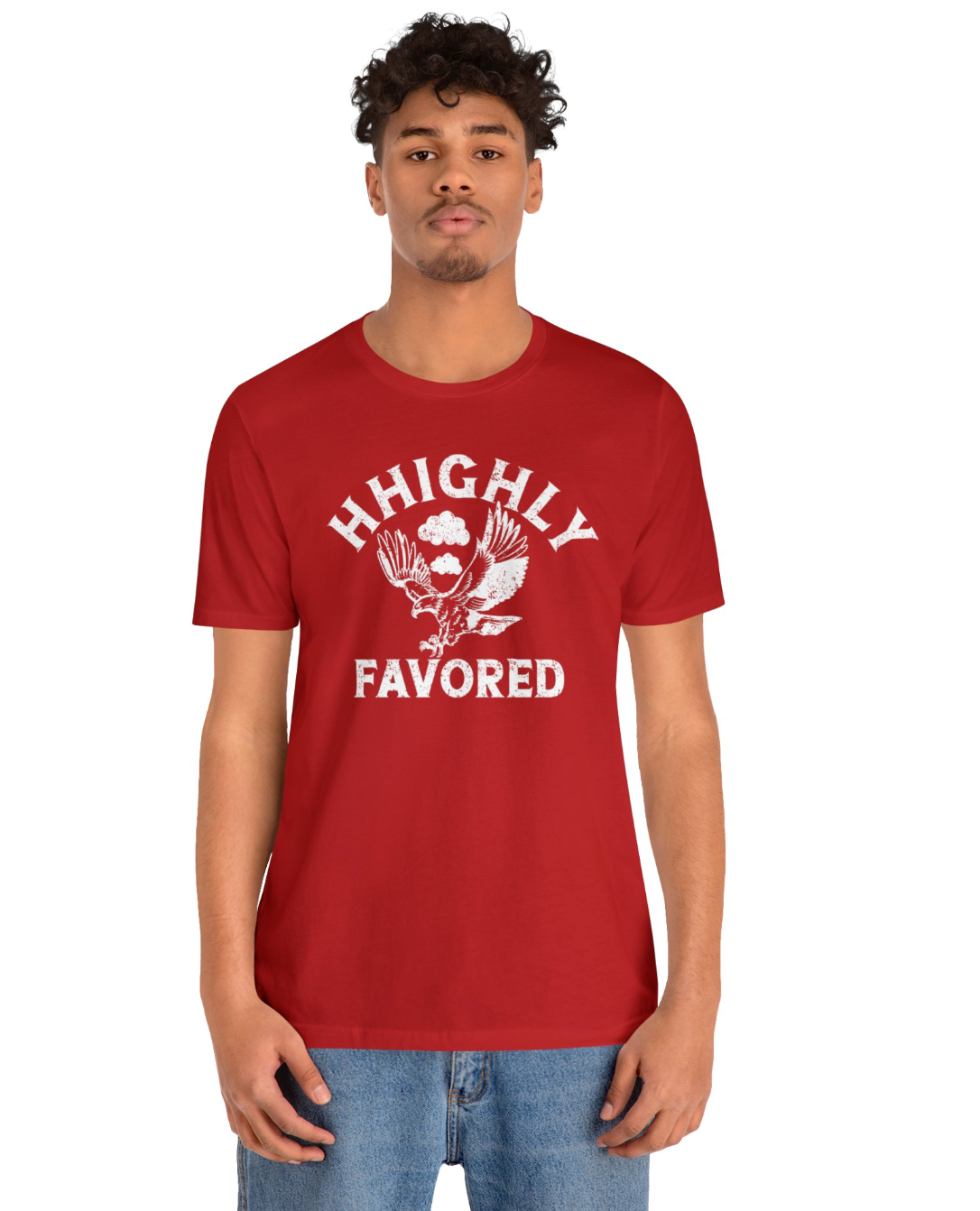"HHighly Favored" Red T-Shirt