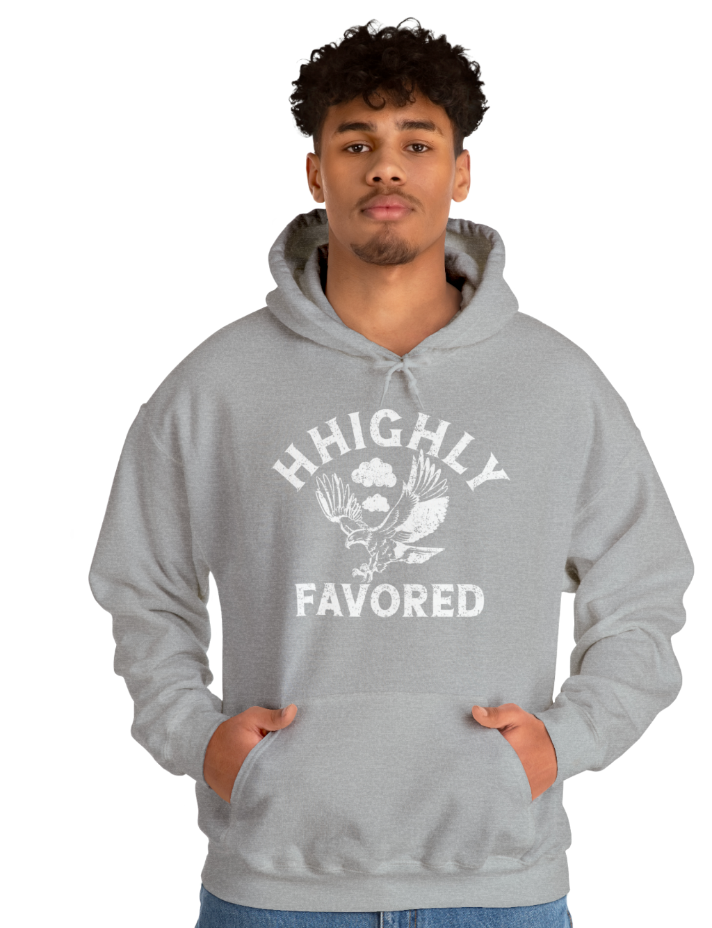 "HHighly Favored" Gray Hoodie