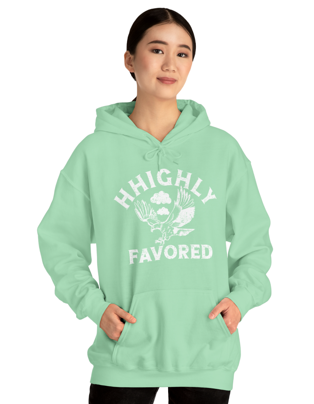 "HHighly Favored" Mint Hoodie
