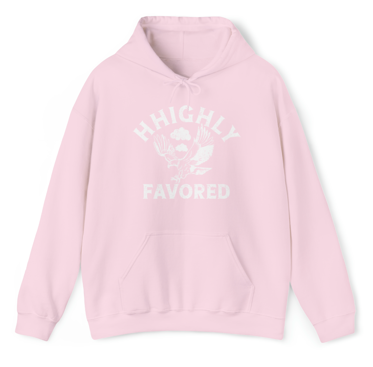 "HHighly Favored" Light Pink Hoodie