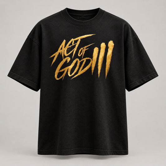 ACT OF GOD III BLACK TEE