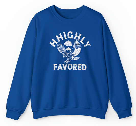"HHighly Favored" Royal Blue Sweatshirt