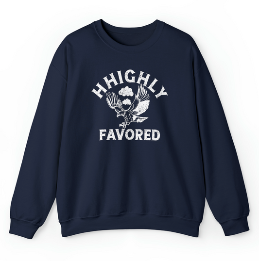 "HHighly Favored" Navy Blue Sweatshirt