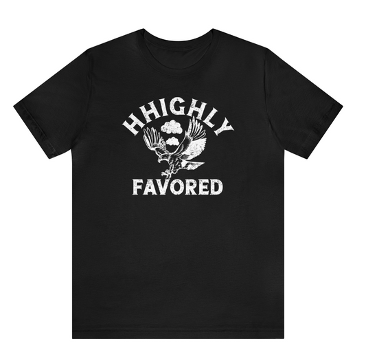 "HHighly Favored" Black T-Shirt
