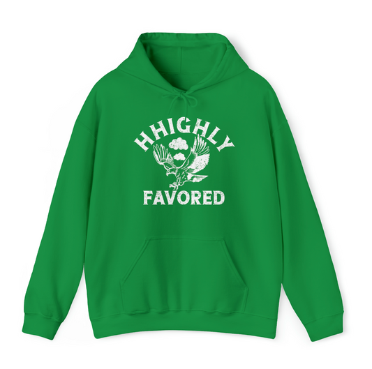 'HHighly Favored' Green Hoodie