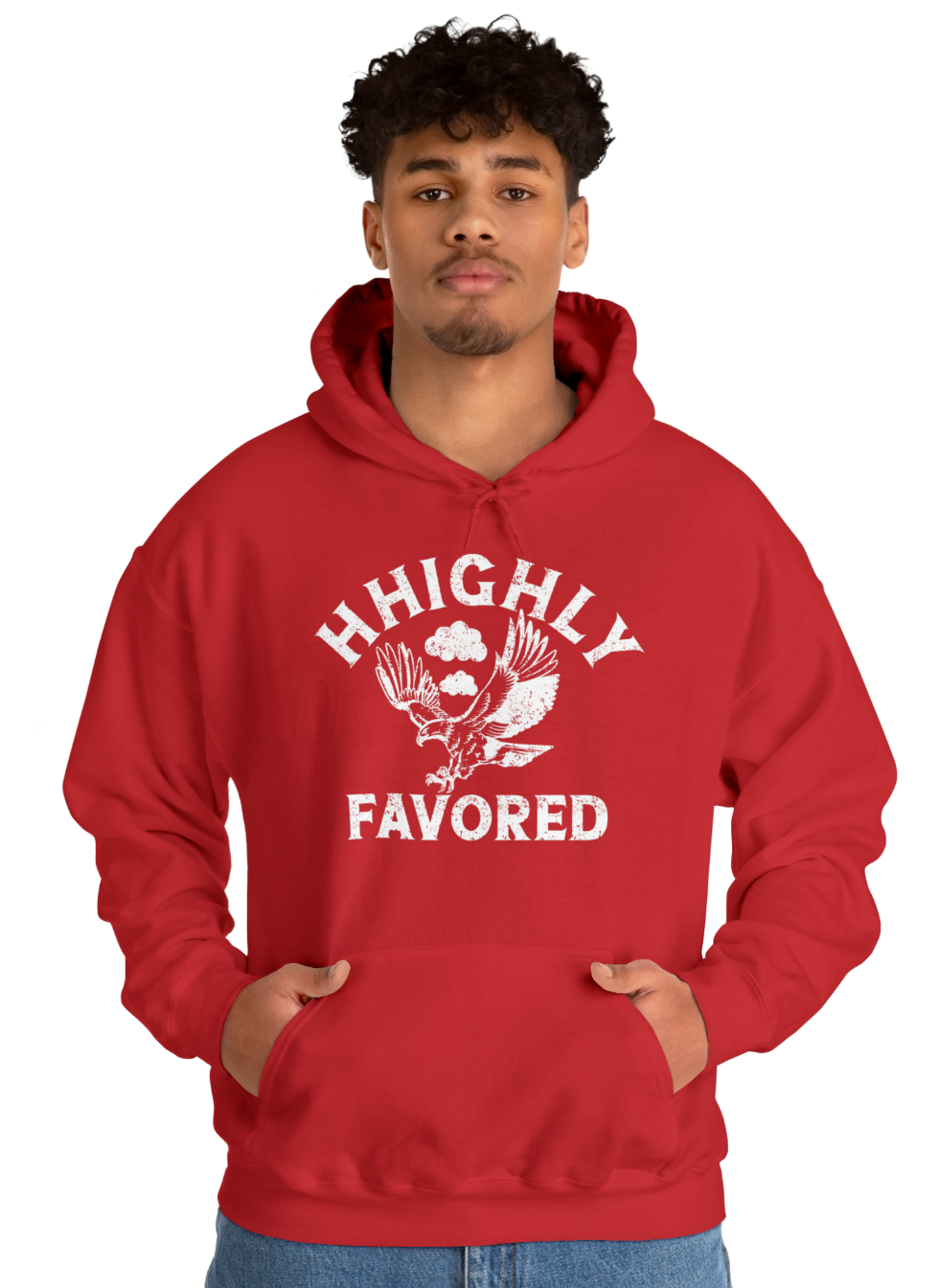 "HHighly Favored" Red Hoodie