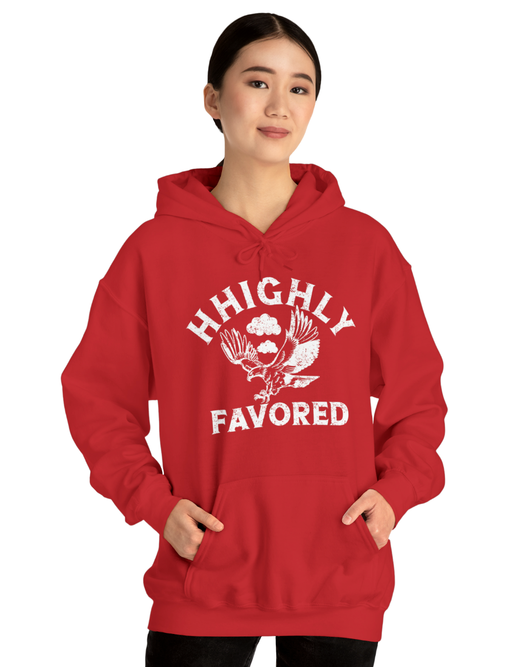 "HHighly Favored" Red Hoodie