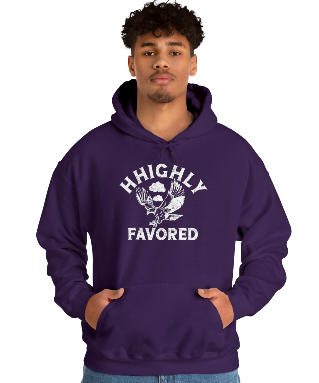 'HHighly Favored' Purple Hoodie